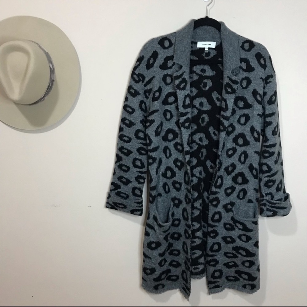 John + Jenn Leopard Knit Jacket